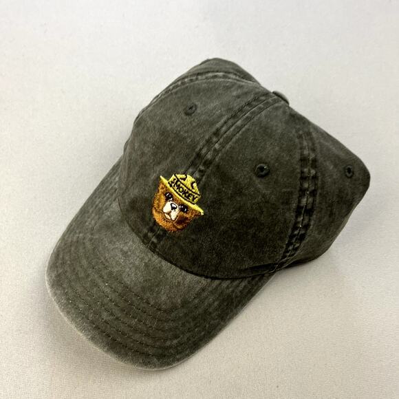 Smokey Bear Hat Cap Strapback Olive Green Nature Wildfire Forest Service Hiking - Picture 1 of 6